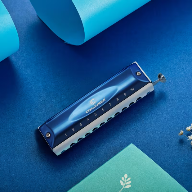10-Hole 40-Tone Chromatic Harmonica – Beginner-Friendly, Smooth Play, Compact Design