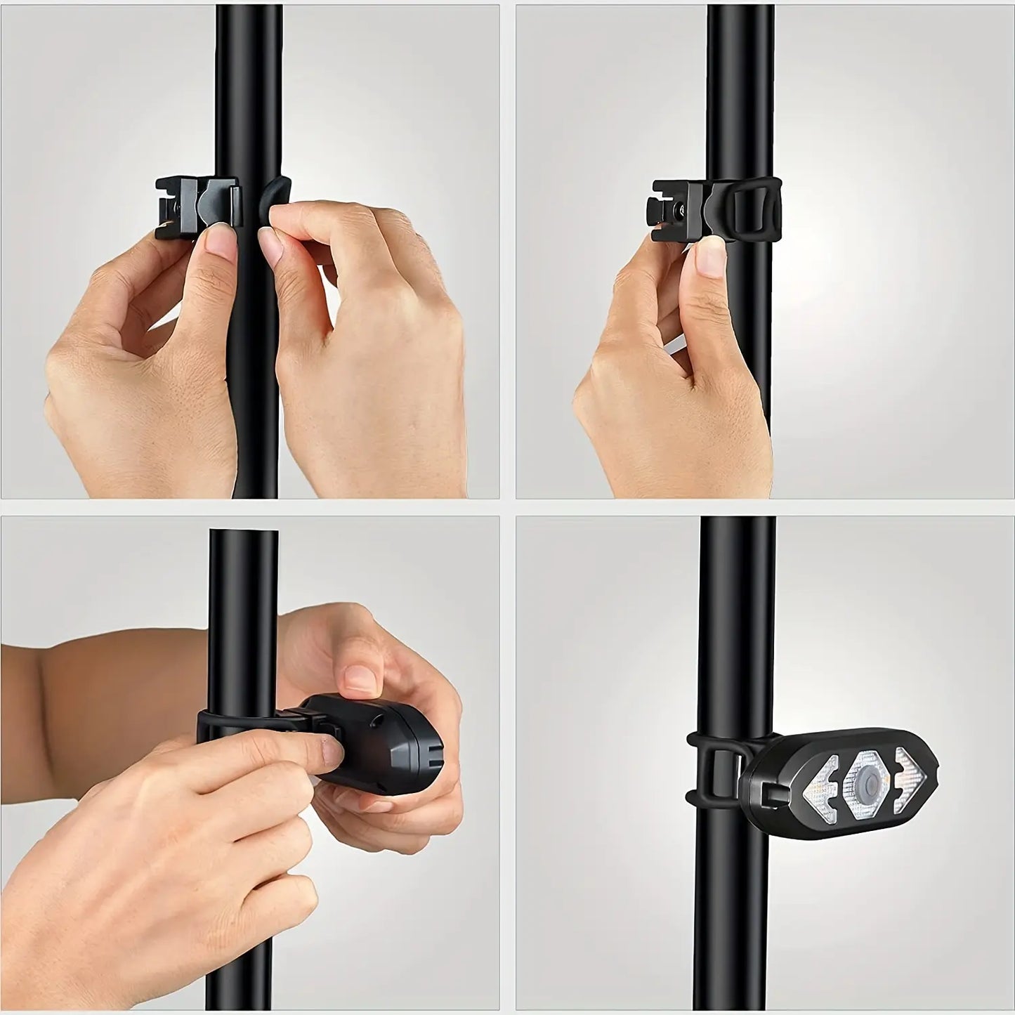 Bicycle Light with Remote Control Turn Signal - USB Rechargeable LED Taillight with Horn, Water Resistant Warning Light for Mountain Night Riding