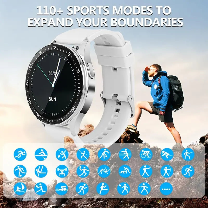 2-in-1 Smart Watch with Earbuds – 1.39" IPS Screen, IP67 Waterproof, Bluetooth Connectivity, White, Wearable Wristwatch