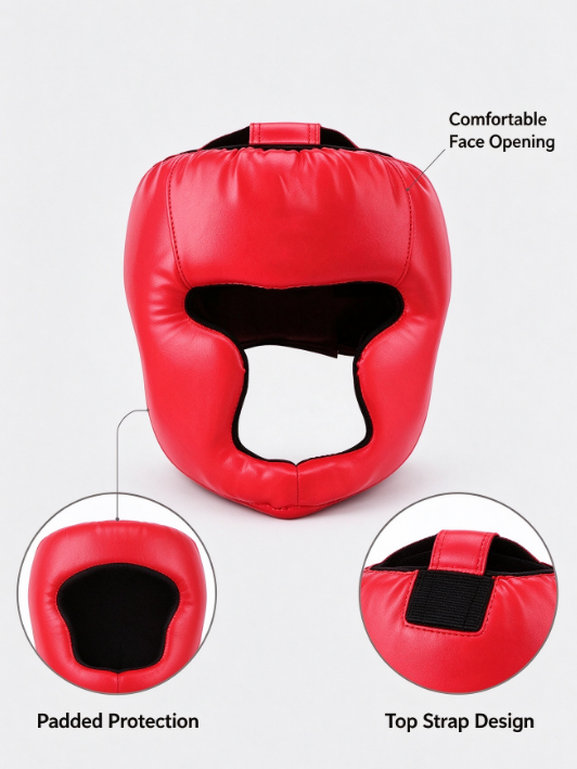 Full Face Boxing Head Guard – Shock-Absorbing Sparring Helmet for Muay Thai, Kickboxing, Taekwondo & MMA