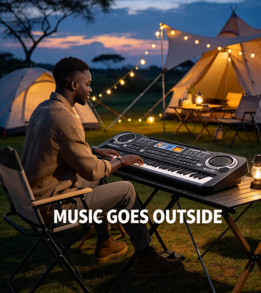 61-Key Electronic Keyboard - Beginner Digital Piano with Multifunctional Music Features