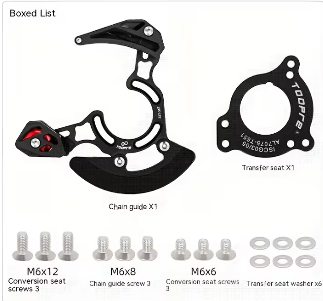 Mountain Bike Single Disc Chain Guide – DH/Soft Tail Compatible, 32T-38T Chain Stabilizer, ISCG03/05 Mount
