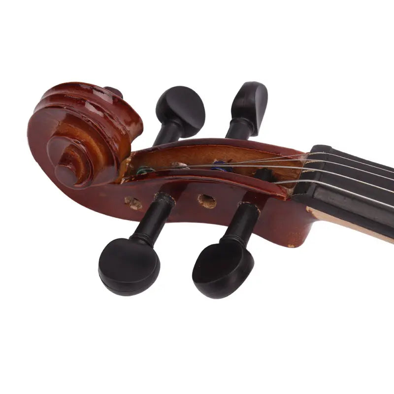4-String 4/4 Concert Size Natural Basswood Acoustic Violin Kit - Complete Beginner Set with Case, Bow, Rosin, Fingerboard and Chin Rest