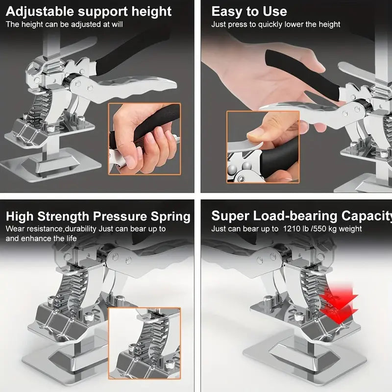 Labor-Saving Arm Jack – Heavy Duty Cabinet Board Lifter & Tile Height Adjuster, Hand Lifting Tool for Door Panels & Drywall (1 Count)