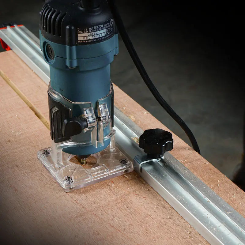 Circular Saw Track – 880mm Max Clamping Length – Aluminum Cutting Guide Rail, Woodworking Straight Edge, Jig Saw Fence, Precision Cutting System, Router Guide Rail