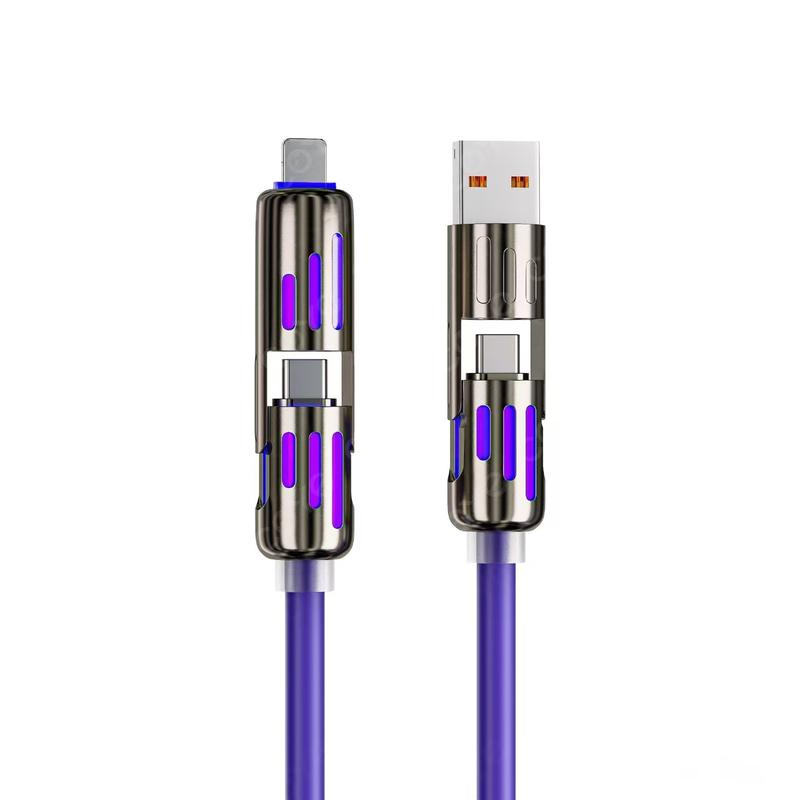 Buy 1 Get 1 Free 240W 4-in-1   1.5m Fast Charging Cable Type-C For Apple & Android Devices