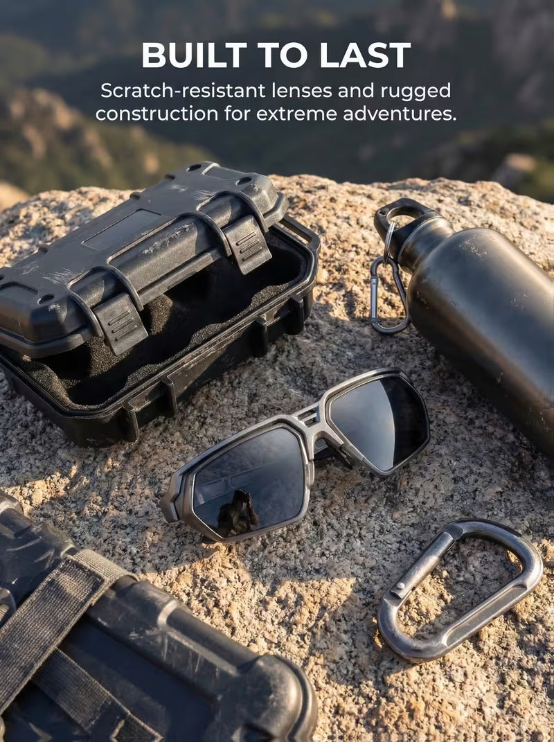 Men's Photochromic Polarized Sunglasses - Smart Adaptive Lens, UV400 Protection for Driving, Cycling and Outdoor Sports