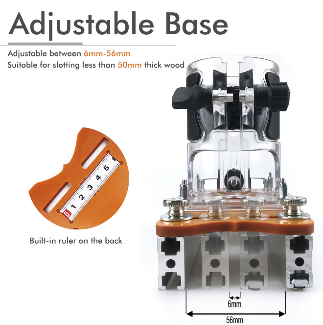 2-in-1 Invisible Fastening Nut Slotting Base – Woodworking Router Cutting Base and Wooden Trimming Tool – Router Hardware Accessories
