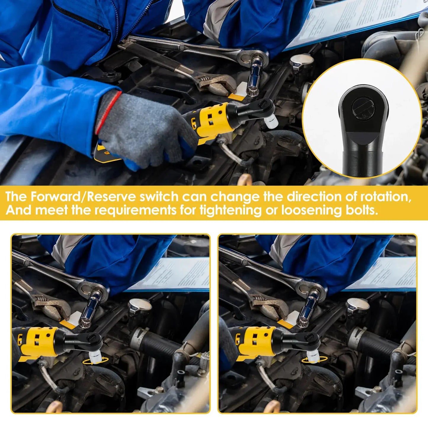 Smart Brushless Ratchet 3/8" - Variable Speed & LED Light for Dewalt 20V Users | Compact Design image 6