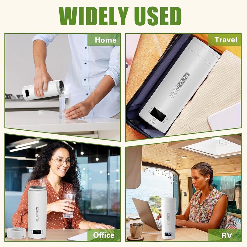 Stainless Steel Electric Kettle, 1 Count Hot Water Boiler with 4 Temperature Settings, Portable Fast Boiling Water Kettle for Camping Trip