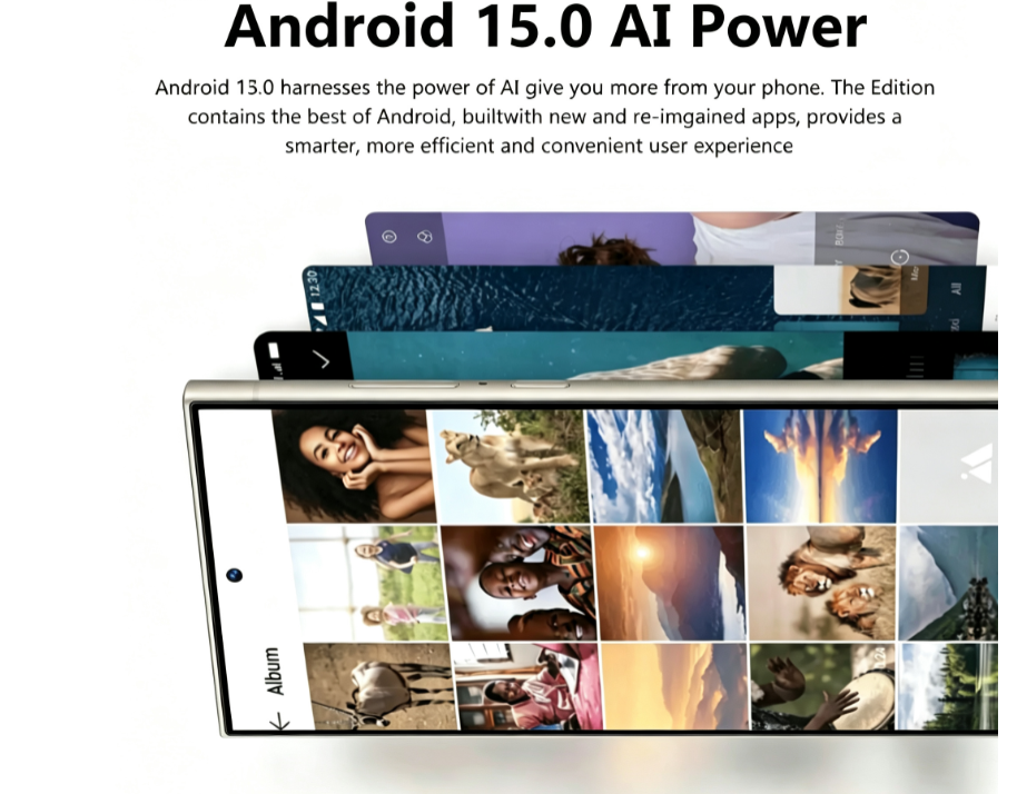 Cellphone C25 7.3Inch Screen, Unlocked and Supports Dual SIM Dual Standby,16GB+1TB, Equipped with Android 15.0 System, 8800mAh Battery Smartphone phones