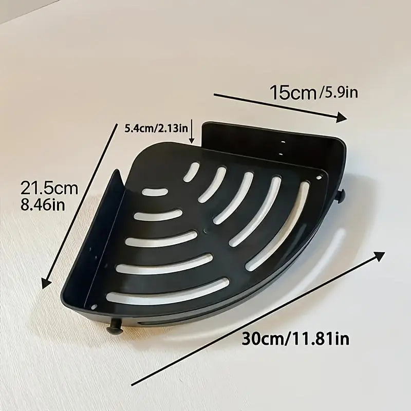 3-Pack Black Triangle Shower Caddy, 3-Tier Corner Shelves Shower Storage Rack, Drill Free Wall MountShower Organizer, 40lbs Load Capacity BathroomAccessories Towels Hook Toiletries