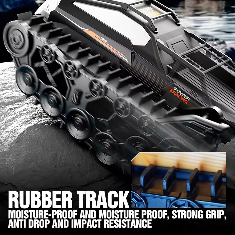 Amphibious RC Tank with 2 Batteries – High‑Torque Off‑Road Crawler, 4WD/6WD Tracked Vehicle with Drift & Climb Capability – Perfect Christmas Gift for Boys