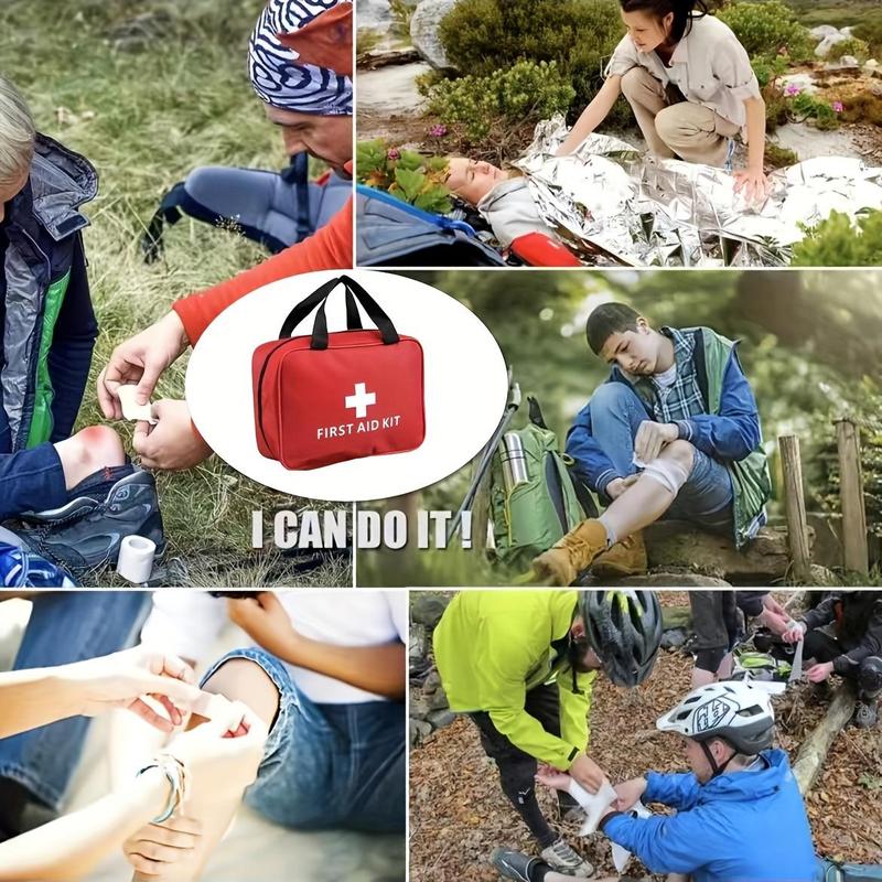 Portable Emergency Kit, 160pcs/bag Outdoor First Aid Kit, Emergency Supplies and Accessories for Hunting, Hiking, Camping