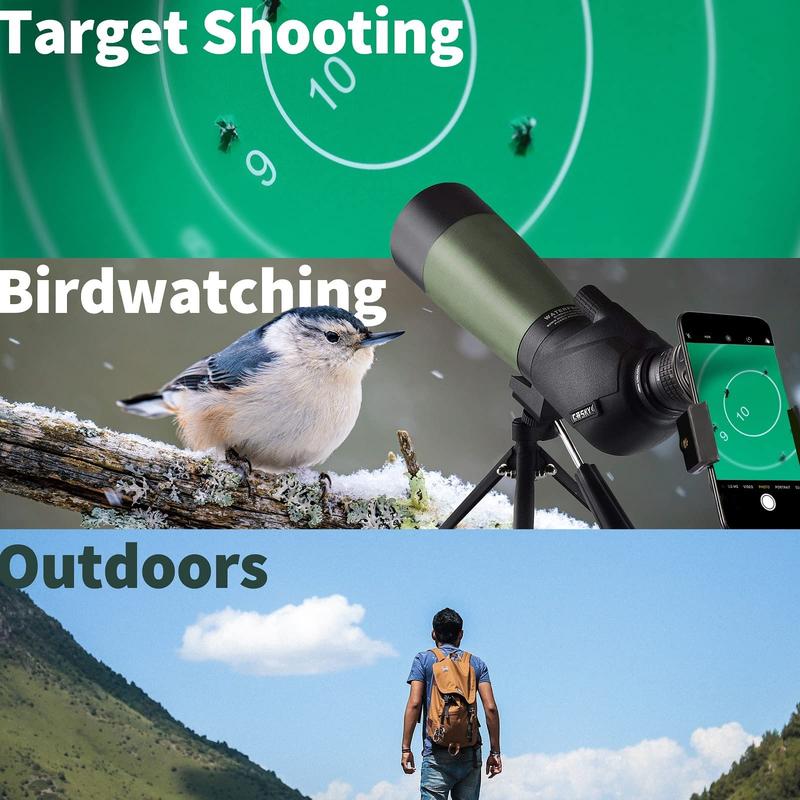 Updated 25-75x60 Spotting Scopes with Tripod, Carrying Bag and Quick Phone Holder Green #dealsforyoudays Telescopes