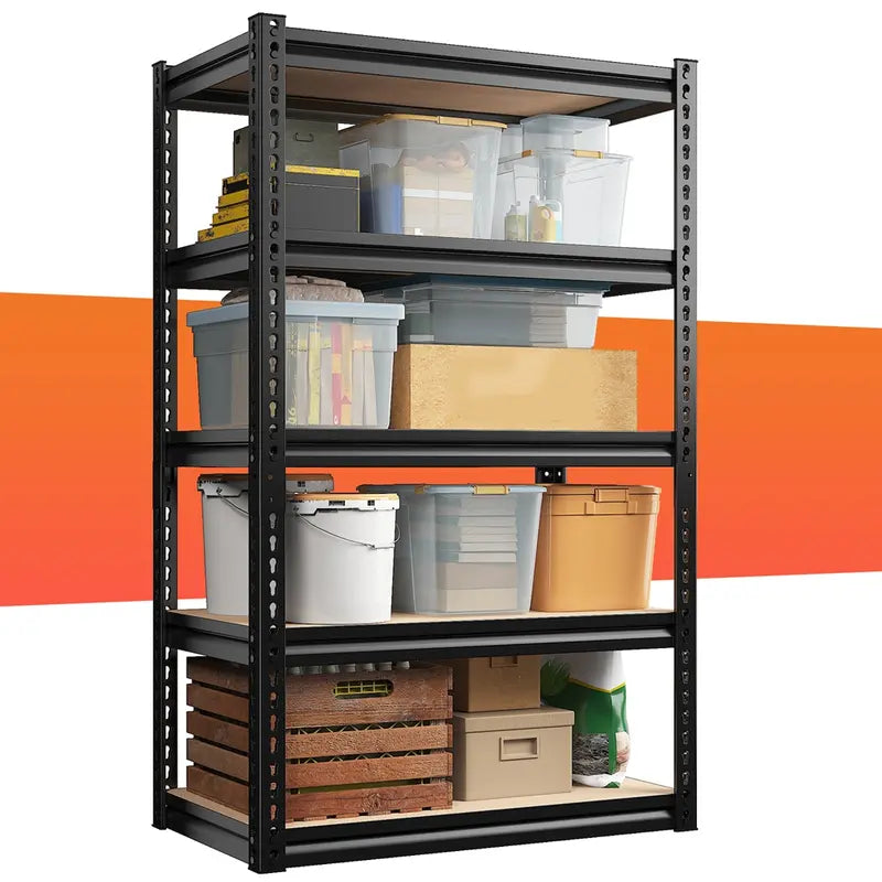 2025new Garage Shelves Classic 5-Tier Metal Storage Shelving Unit Height Adjustable Versatile Utility Rack Shelf for Craft Warehouse Pantry Kitchen Organiser