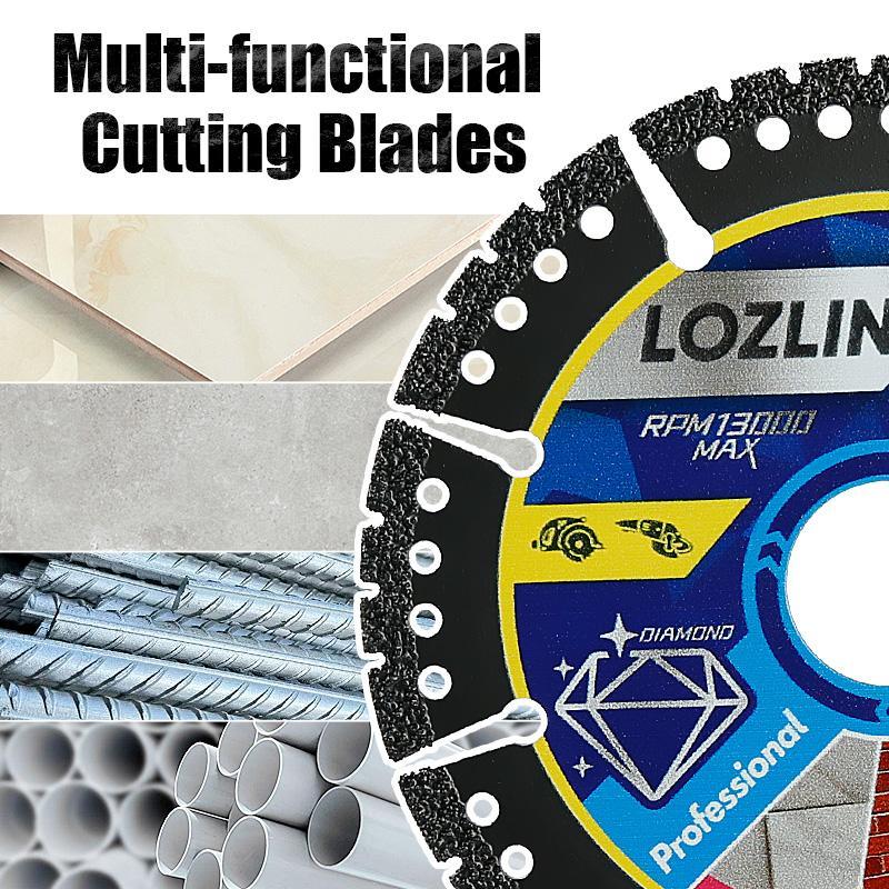 4.5" Multi-Material Cutting Blades - Dry Cut Metal, Tile, Stone & Plastic - Angle Grinder Saw Blades for Alloy, Cast Iron & Marble (115mm) Tool Accessories
