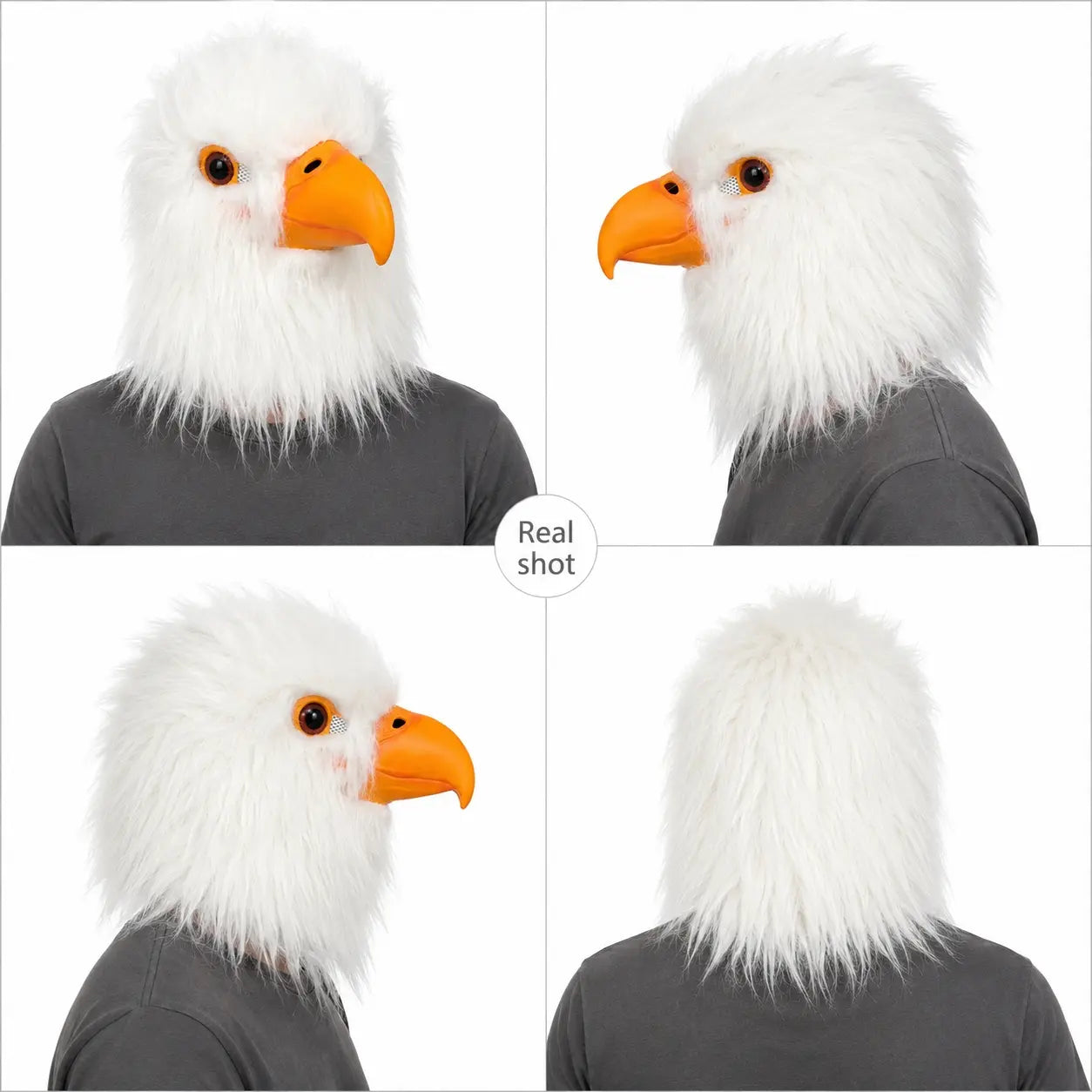 Realistic Eagle Masks Latex Hawk Head Helmet Halloween Bird Cosplay Animal Head Mask Party Props for Adults