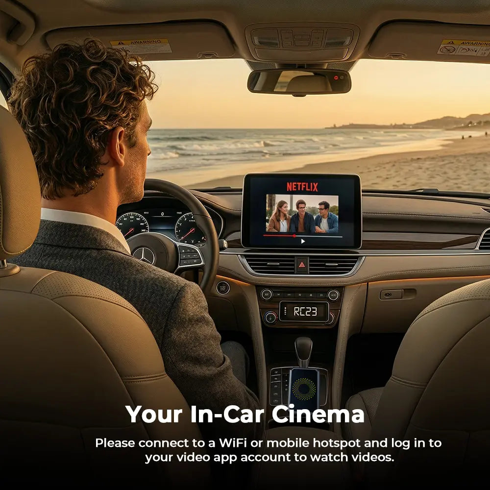 【Summervibes】【CHECK COMPATIBILITY】LAMTTO 2026 Wired CarPlay to Wireless Adapter - Built-in Android System for Netflix/YouTube/TikTok - ONLY for Wired CarPlay/AA Vehicles - NOT for Wireless CarPlay | Car Video Players