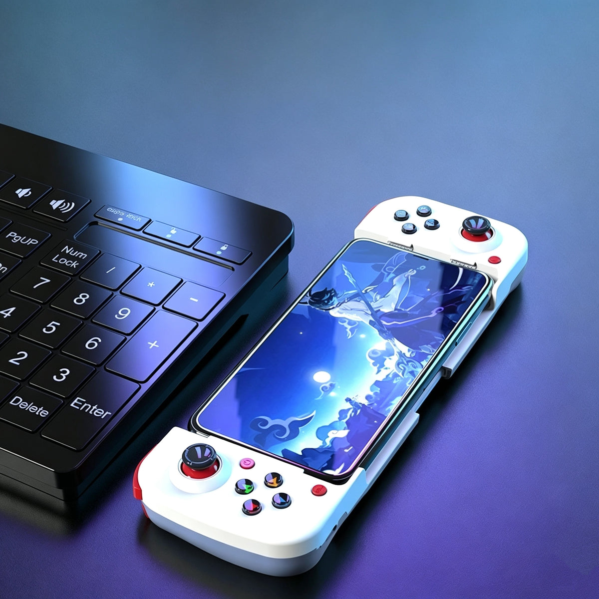 Stretch‑Type Game Controller – Wireless & Wired Gamepad, Telescopic Phone Holder, Compatible with iPhone, Android, Steam Deck, PC & Tablet – Perfect Holiday Gift for Gamers