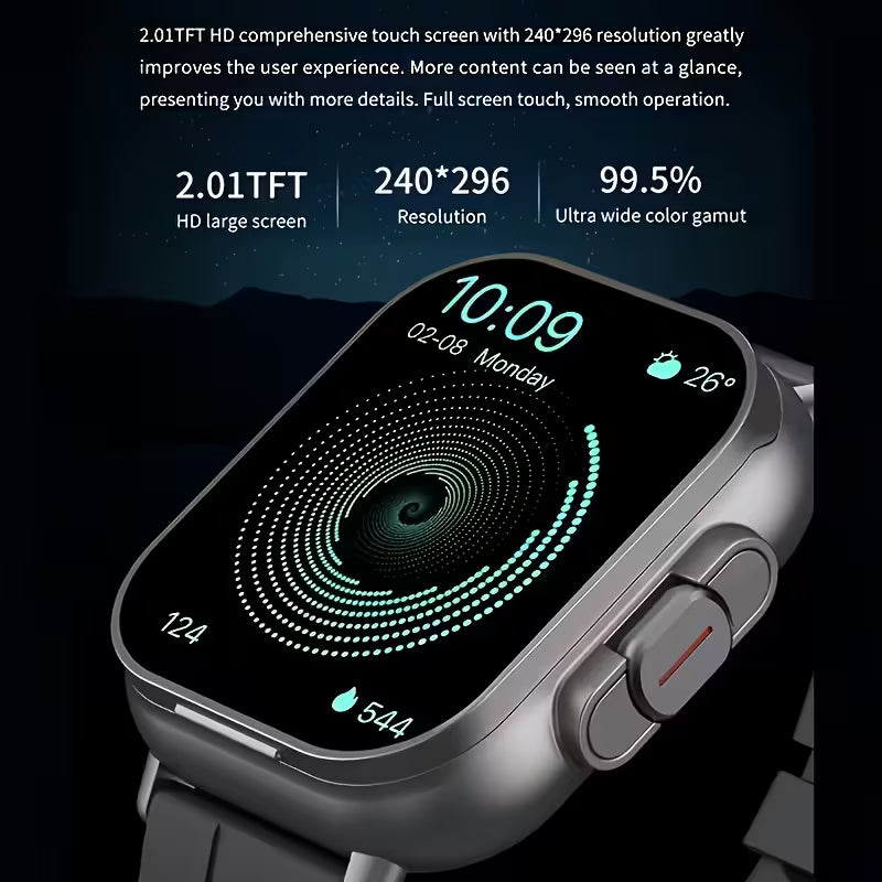 D8 2-in-1 Smart Watch & TWS Earbuds – Detachable Earphones, HD Touch Screen, Offline Payment, NFC, Heart Rate Monitor – Best Gift for iOS & Android