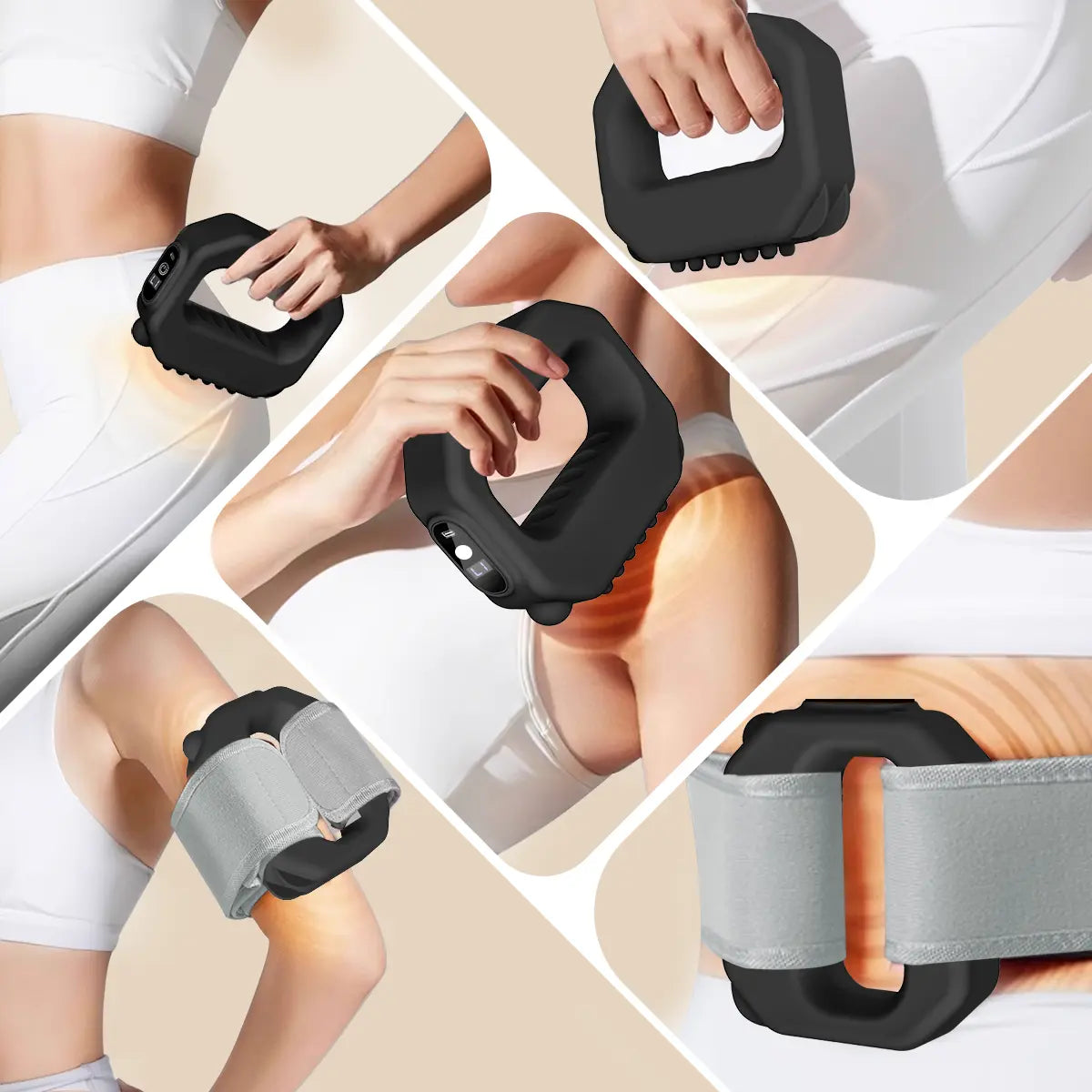 Fascia Ring R10 Muscle Recovery Device - Cordless, Adjustable Strap, Waist and Back Massager