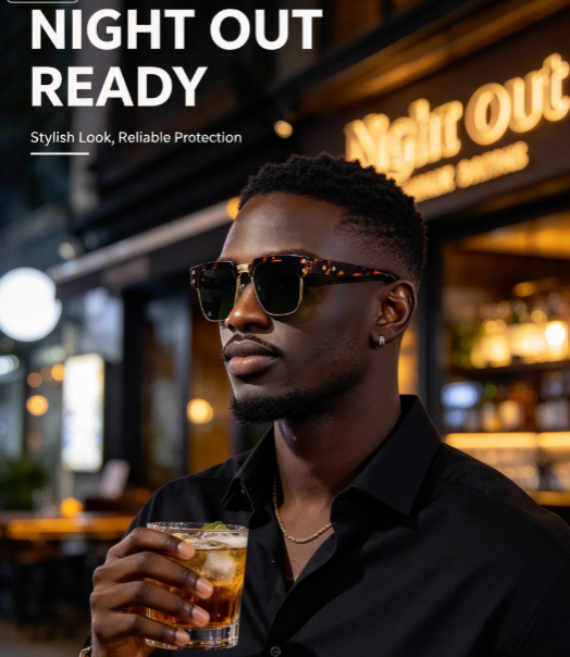 2026 New Square Polarized Sunglasses for Men - Retro High-End Style for Driving and Sun Protection