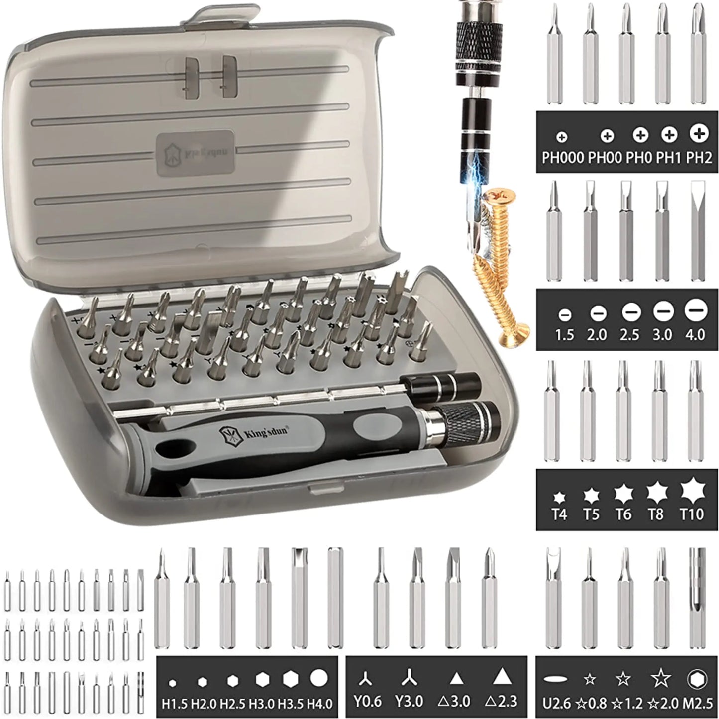 32-in-1 Magnetic Screwdriver Set with Case – 30 Precision Bits, Repair Kit for Watch, Phone, Laptop, Computer & Toys
