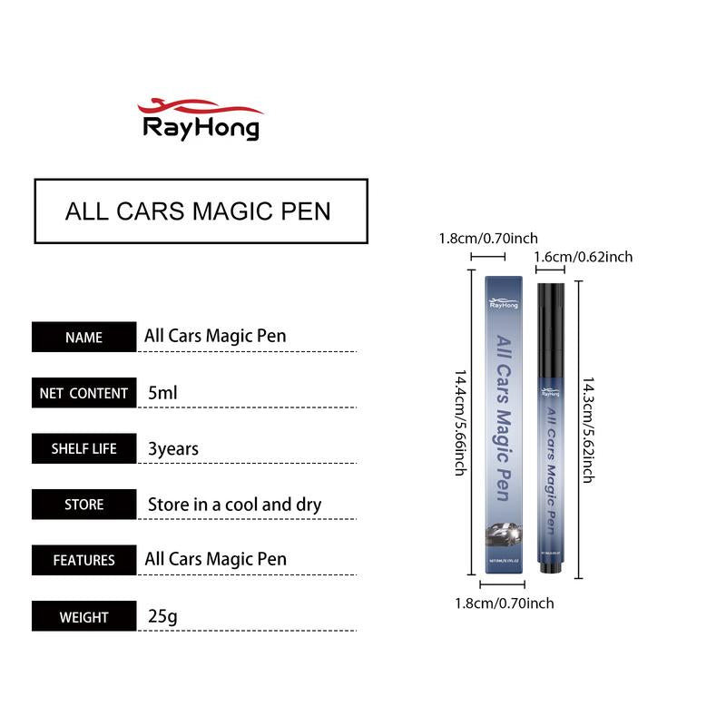 2Pcs Magic Car Scratch Removal Pen DIY Auto Paint Touch-Up Pen Quick Scratch Repair Gloss Restoration Portable Car Care Tool for All Vehicles 2026 Auto Beauty Essential