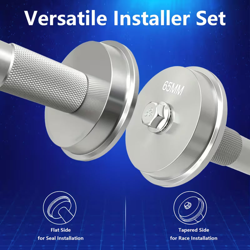 10-Piece Bearing Press Kit - Bearing Race and Seal Bushing Driver Set with 9 Adapters for Installation