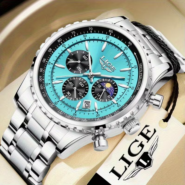 Men's Luxury Quartz Chronograph Watch – Classic Business & Casual Style
