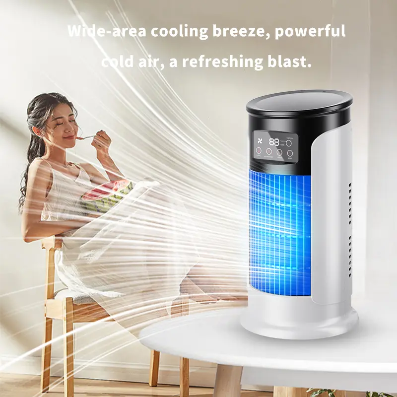 2026 New Evaporative Air Cooler – Compact USB Desk Fan, 300ml Tank Personal Cooler, Adjustable Speed, Timer, Quiet Portable Design for Home, Travel & Outdoor