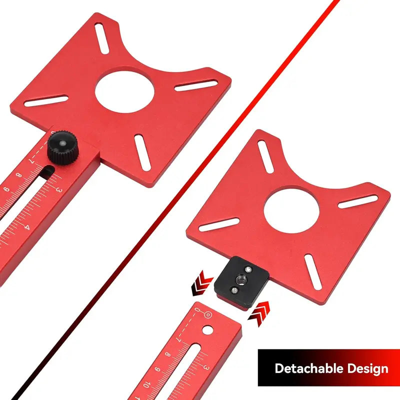 4-in-1 Router Milling Groove Bracket - Aluminum Alloy Circle Cutting Jig for Woodworking