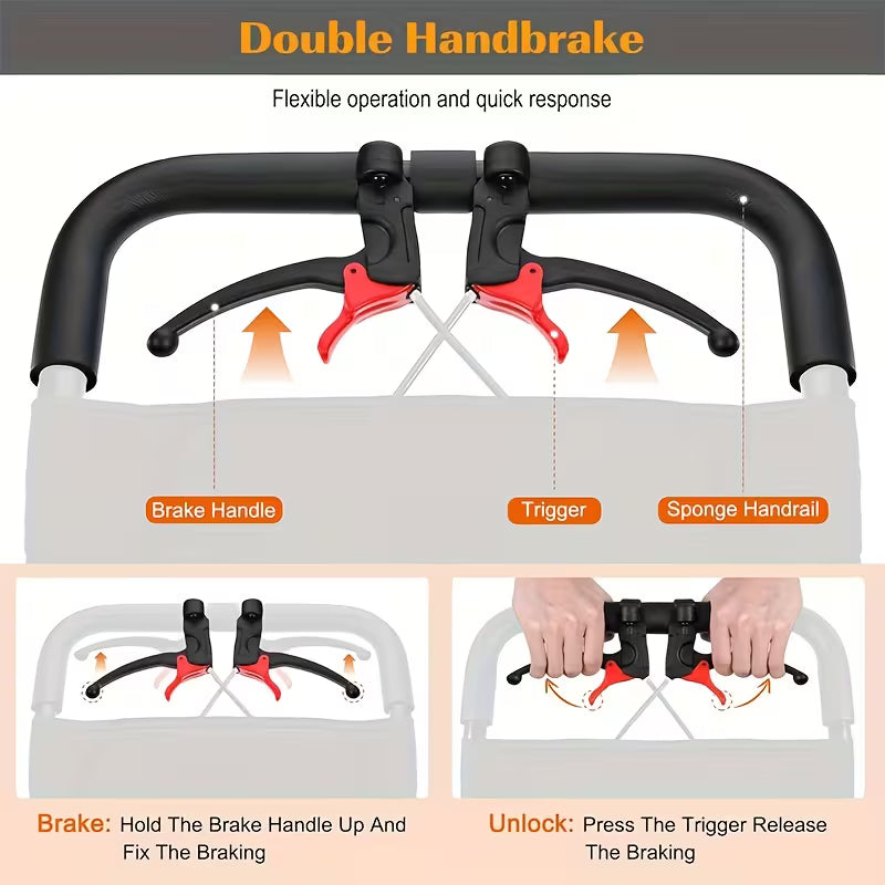 Foldable Hand-Operated Wheelchair – Lightweight, Portable for Adults & Elderly Travel