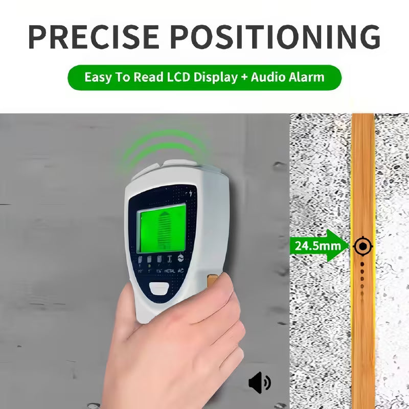 Stud Finder Wall Scanner – HD LCD, Multi-Mode Detection for Wood, Metal, AC Wires & Pipes