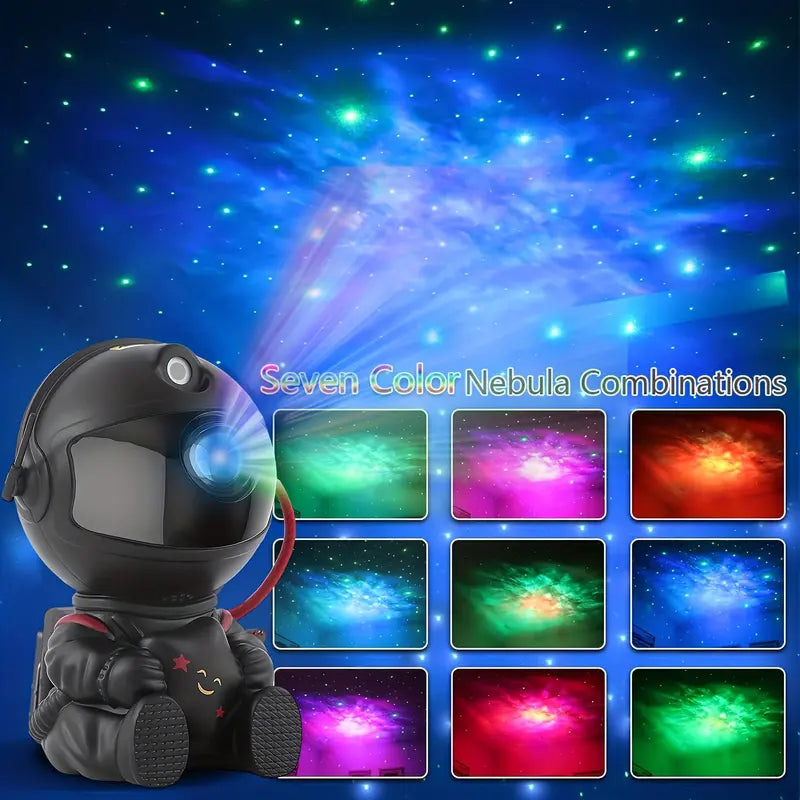 Astronaut Galaxy Projector with Nebula Effects – Star Projector Night Light for Kids Room Decor, USB Connection