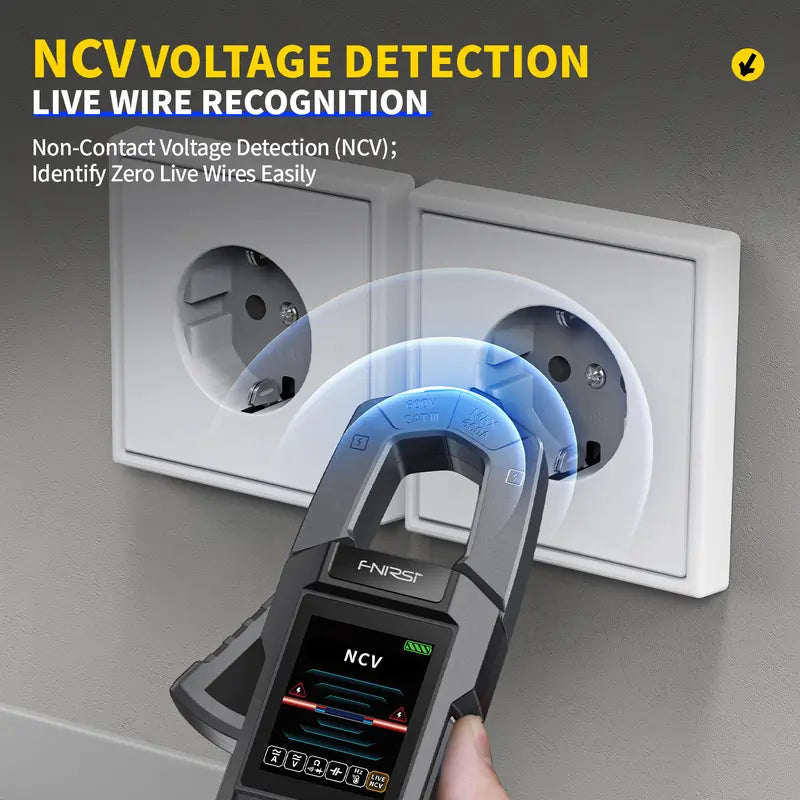 DC/AC Clamp Meter – 600A, 10000 Counts, USB Rechargeable, Voltage & Current Tester, NCV Detection, Electrician Multimeter