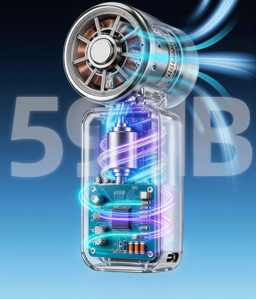 3-in-1 Portable Clip Fan – 3000mAh Rechargeable, 5-Speed, 180° Adjustable, USB Mini Cooling Fan for Travel, Office & Personal Use