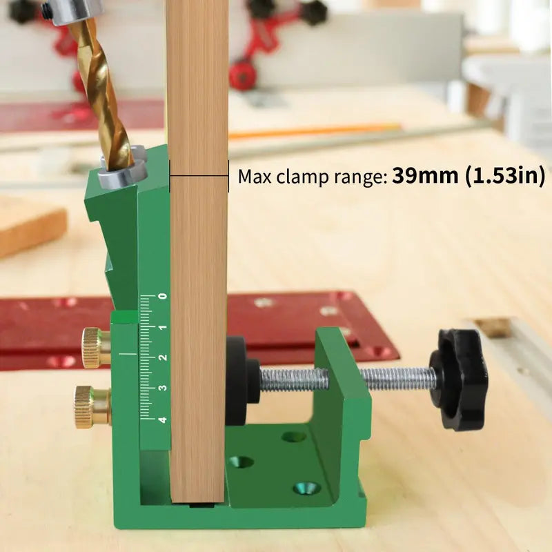 Pocket Hole Jig Kit – Adjustable Woodworking Dowel & Joint Angle Tool, with Carpentry Locator, Hex Shank Drill Bits Set