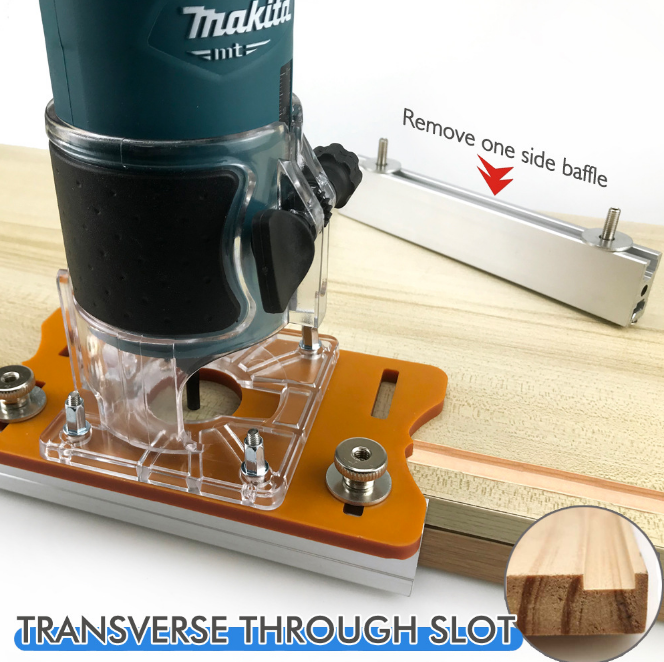 2-in-1 Invisible Fastening Nut Slotting Base – Woodworking Router Cutting Base and Wooden Trimming Tool – Router Hardware Accessories