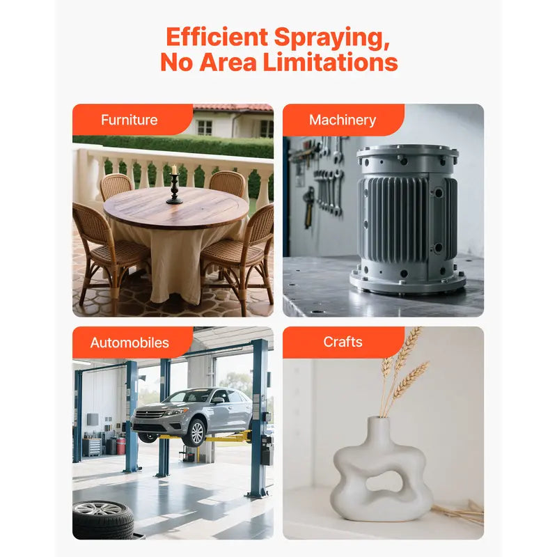 Air Spray Gun with 3 Nozzles (1.3/1.4/1.7mm) - 600ml Gravity Feed Paint Sprayer with Air Regulator for Car, Furniture and Home Improvement