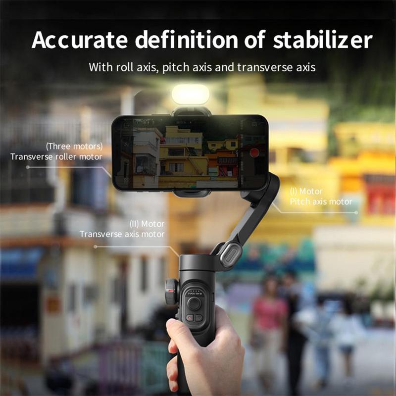In Stock Handheld 3 Axis Anti-shake Shooting Stand (1 Count), Rotating Automatic Face Tracking Stabilizer for Live Video, Phone Accessories, Content Creator Tools, Travel Gadgets