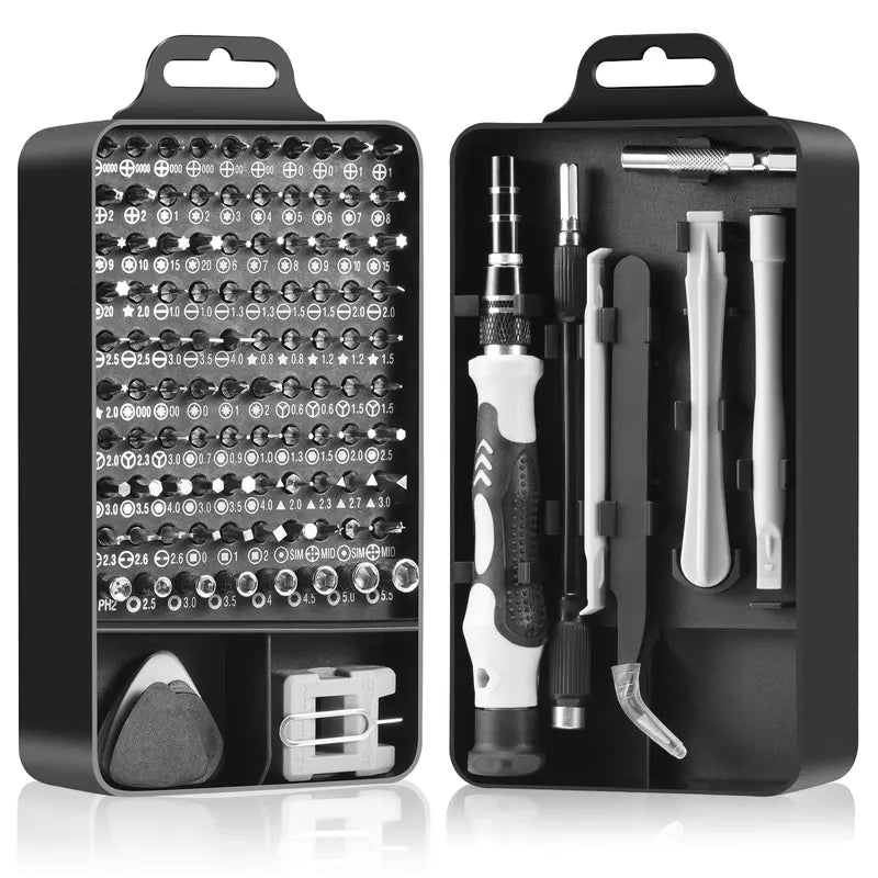 115-Piece Precision Screwdriver Set – 101 Bits for Electronics, Computer, Laptop & Phone Repair, Complete Kit with Metallic Storage Case