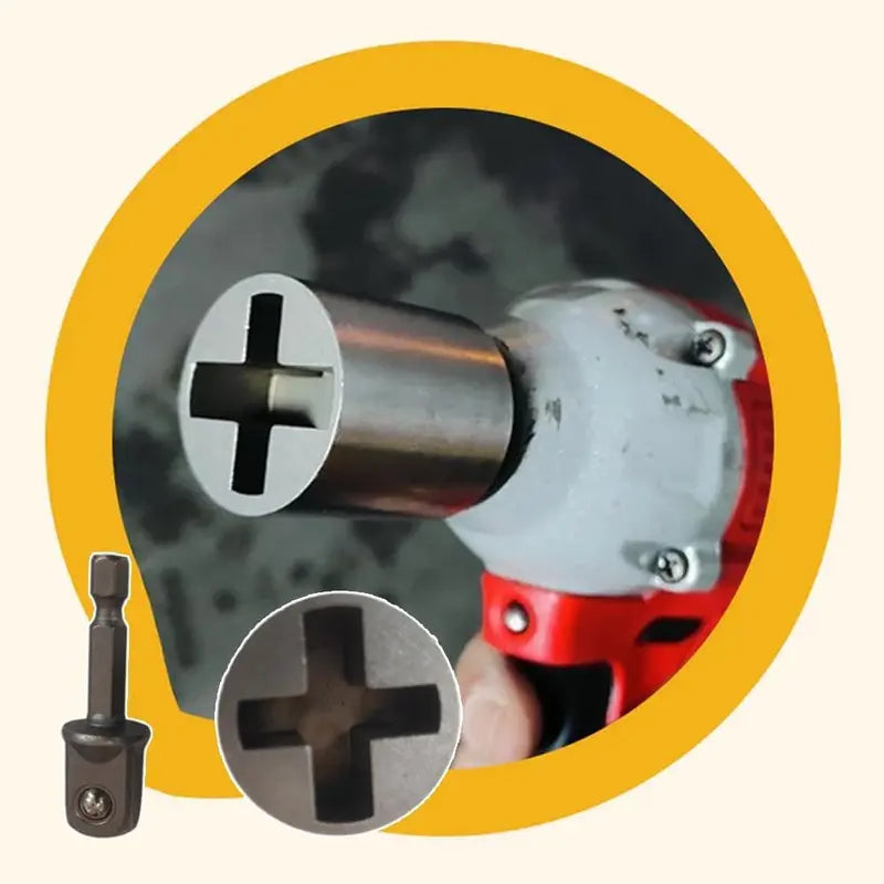Universal Jack Socket Adapter for Hand Drill – Sturdy Scissor Jack Drill Adapter, Heavy-Duty Socket Converter, Easy Tire Change Tool for Electric Wrenches, Hand Drills & Ratchets