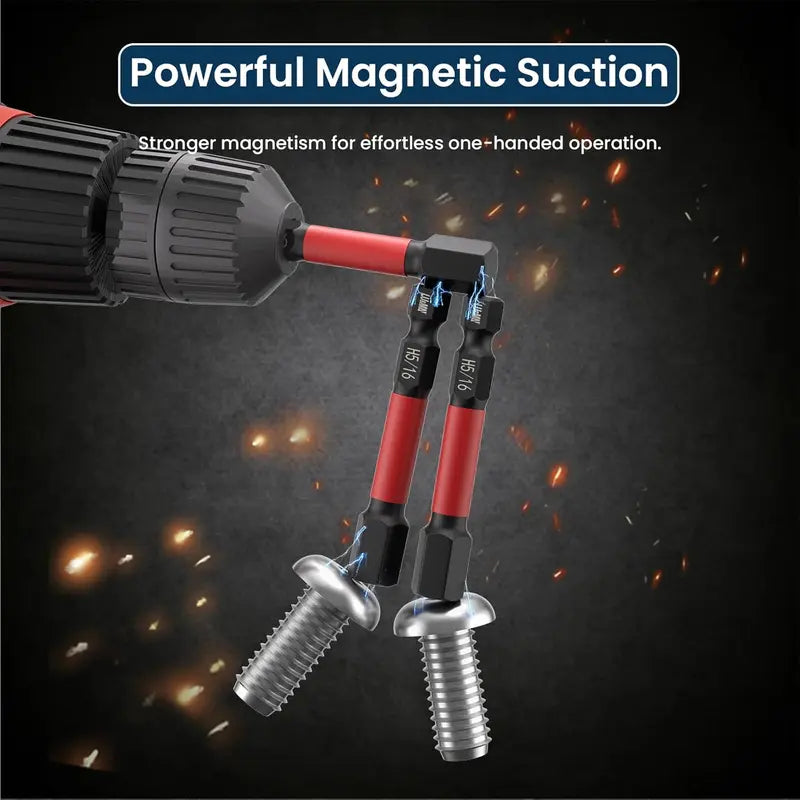Impact Hex Allen Wrench Drill Bit Set – Metric & SAE Sizes, for Impact Drivers