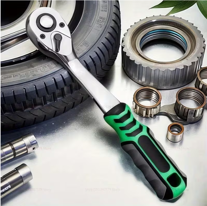 12-Piece Socket Wrench Set with Ratchet Handle – 72-Tooth, Dual-Direction, Professional Repair Tool