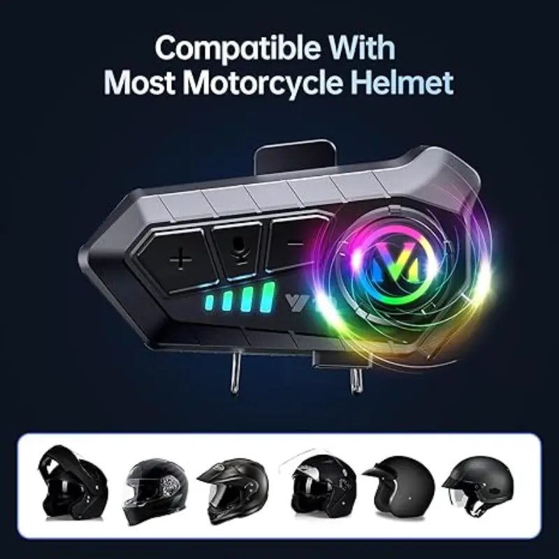 Rechargeable Motorcycle Helmet Speaker - IPX6 Water Resistant Wireless Earphone with Call Control