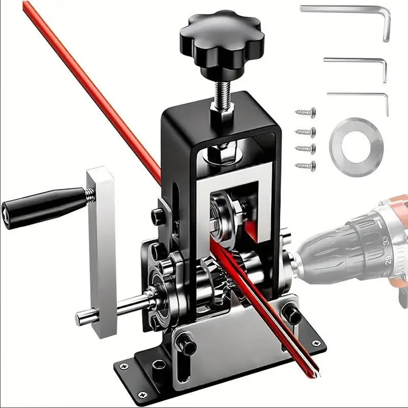 Manual and Electric Operable Wire Stripping Machine - Quick-Change Blade Wire Stripper, Heavy-Duty Metal Hand Tool for Scrap Cable Stripping and Cutting