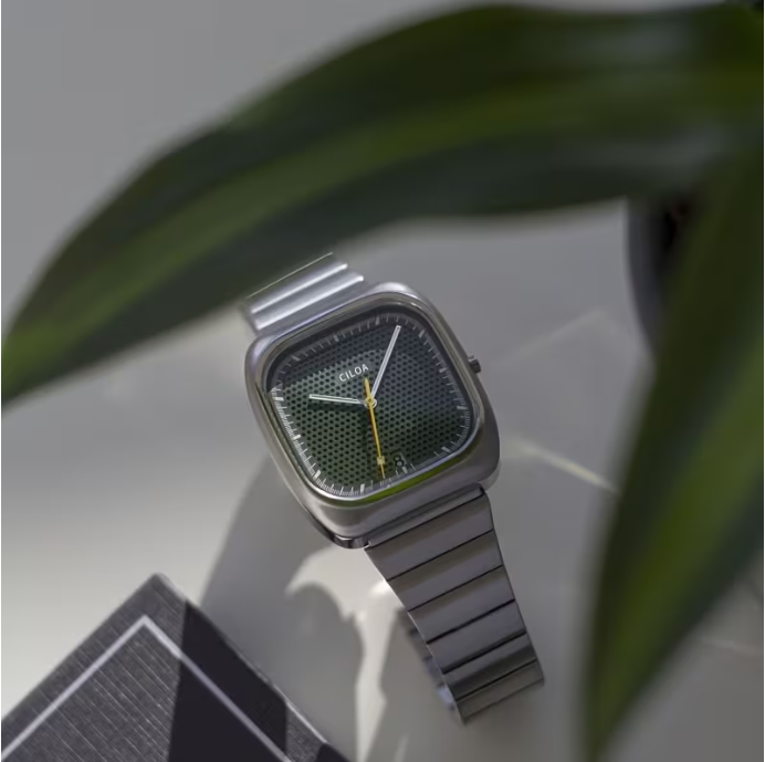 Men's Wormhole Concept Square Watch – Sports Style, Genuine Material, Unique Design