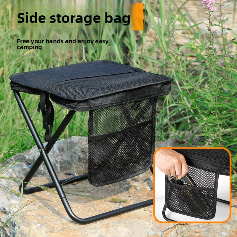 Portable Outdoor Folding Stool – Handbag/Backpack-Style, Compact & Lightweight, Includes Hex Tool for Easy Assembly – Ideal for Camping, Travel & Work